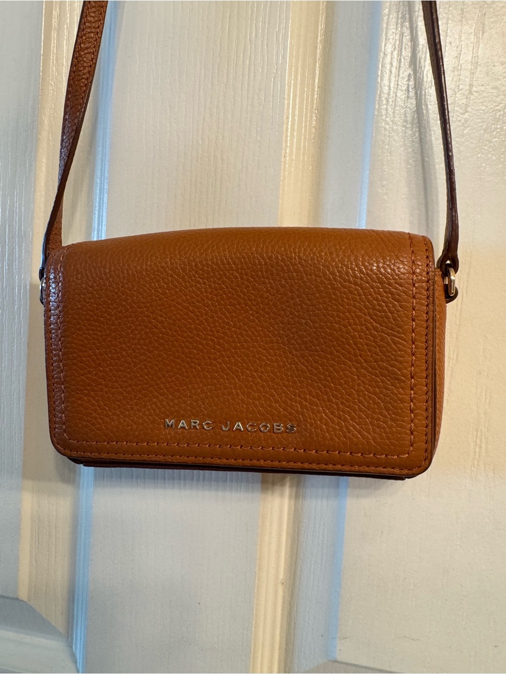 Marc Jacobs Brown Pebbled Leather Crossbody Mini Bag | Cognac